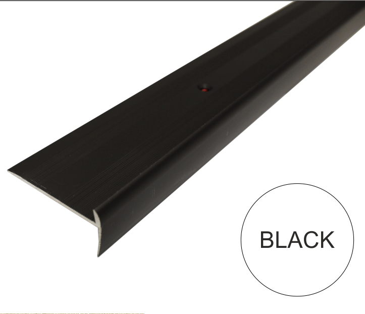 C27 44 x 20.5mm Anodised Aluminium LVT Stair Nosing Edge Profile for 5mm Flooring