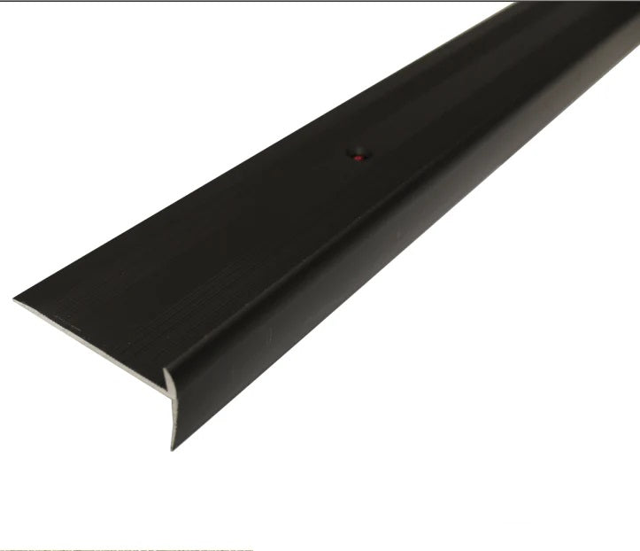 C27 44 x 20.5mm Anodised Aluminium LVT Stair Nosing Edge Profile for 5mm Flooring