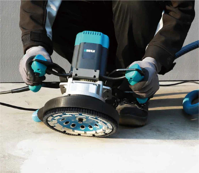 Bihui 1900W Concrete Grinder with Dual Row Diamond Disc 180mm