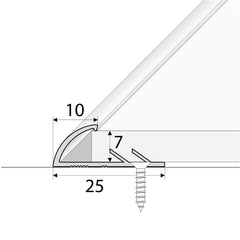 C07 10mm Anodised Aluminium Single Edge Carpet Profile Stair Nosing etc