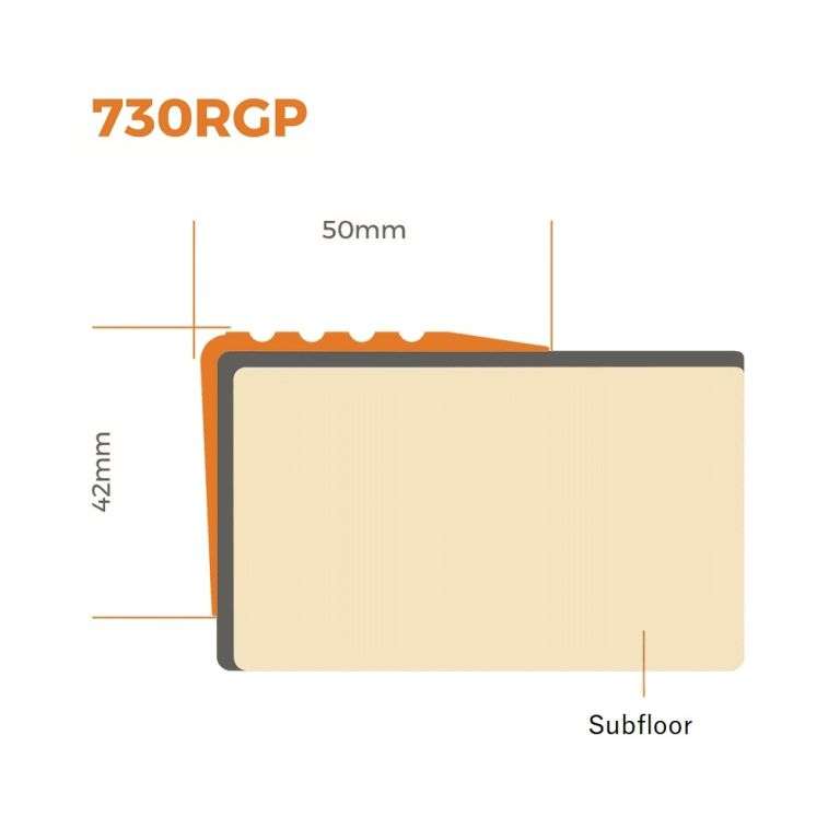 50x42mm PVC Flexible Stair Nosing 730 - RGP - Company