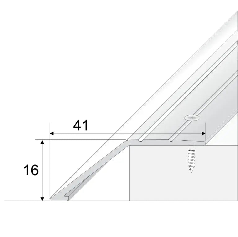 A47 41mm Anodised Aluminium Door Threshold Ramp Profile Stair Nosing etc