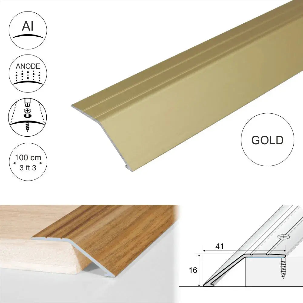 A47 41mm Anodised Aluminium Door Threshold Ramp Profile Stair Nosing etc