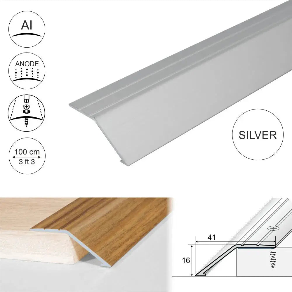 A47 41mm Anodised Aluminium Door Threshold Ramp Profile Stair Nosing etc