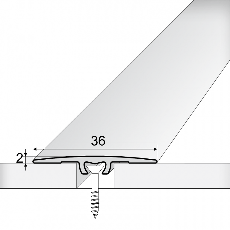 A68 36mm Anodised Aluminium Flat Door Threshold Strip Stair Nosing etc