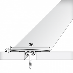 A68 36mm Anodised Aluminium Flat Door Threshold Strip Stair Nosing etc