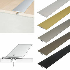 A68 36mm Anodised Aluminium Flat Door Threshold Strip Stair Nosing etc