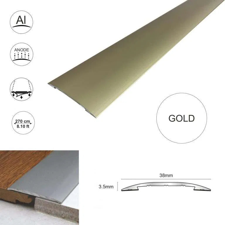 CAS 38mm Self Adhesive Euro Cover Strip Wood Vinyl Tile Door Bar Threshold Trim Stair Nosing etc