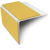 NSL27 Yellow Tredsafe DDA Compliant Aluminium Non Slip Stair Nosing Edge Trim With Pvc Insert