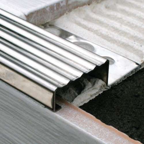 NSS Stainless Steel Tile-In Non Slip Stair Nosing