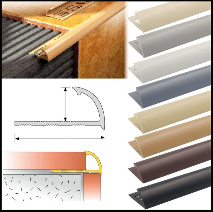 Round Edge PVC Tile Trim – Quadrant 8, 10, 12.5mm Sizes