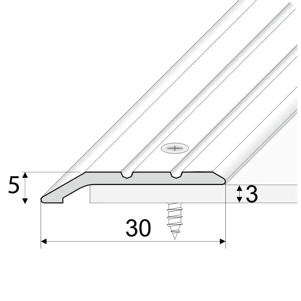 A01 30mm Anodised Aluminium Door Threshold Ramp Profile - Company