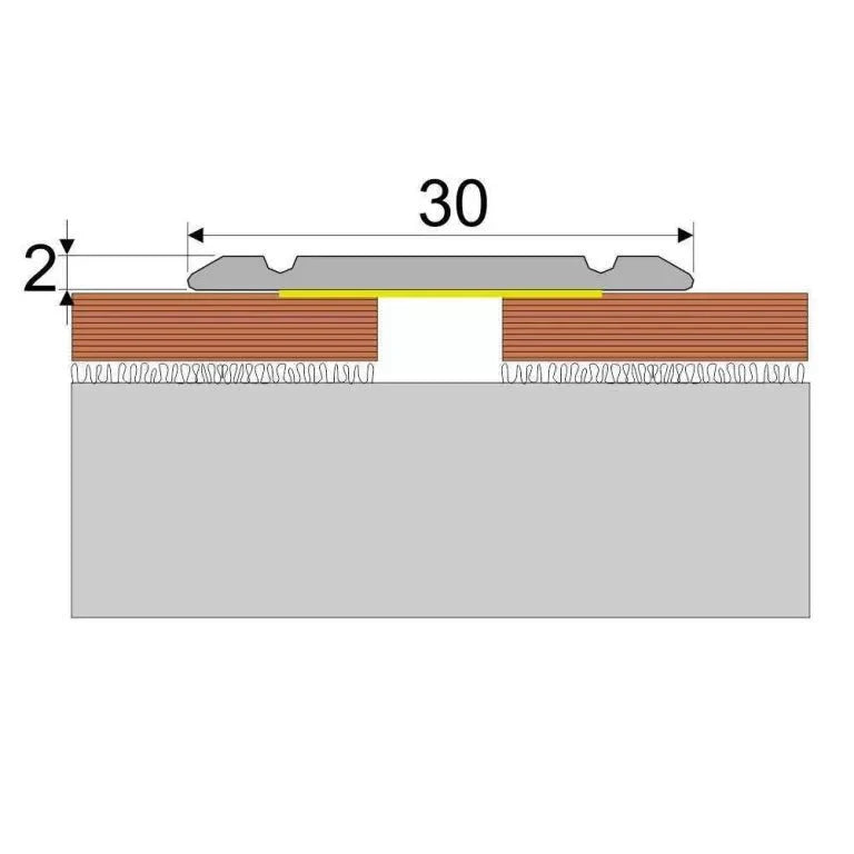 A02 30mm Aluminium Wood Effect Flat Self Adhesive Door Threshold Strip - Company