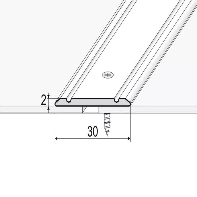 A02 30mm Anodised Aluminium Flat Door Threshold Strip - Company