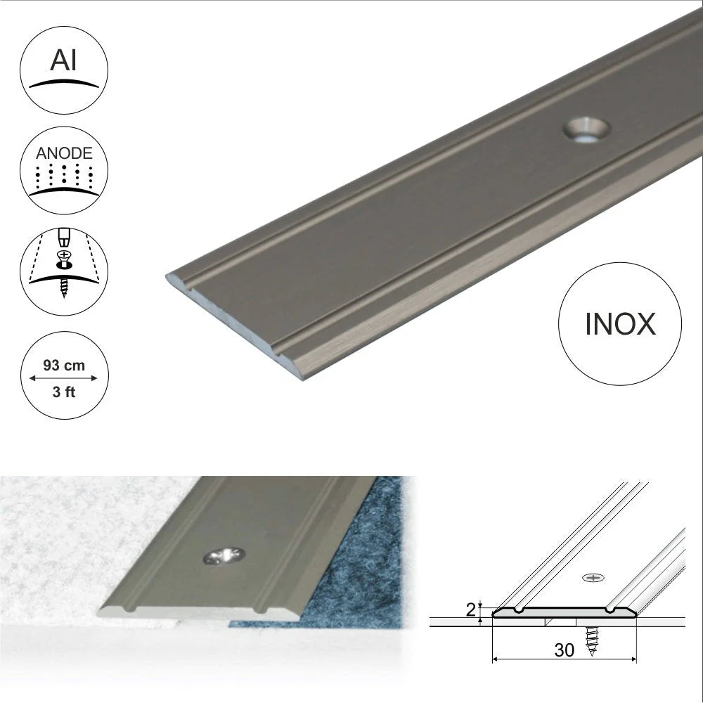 A02 30mm Anodised Aluminium Flat Door Threshold Strip - Company