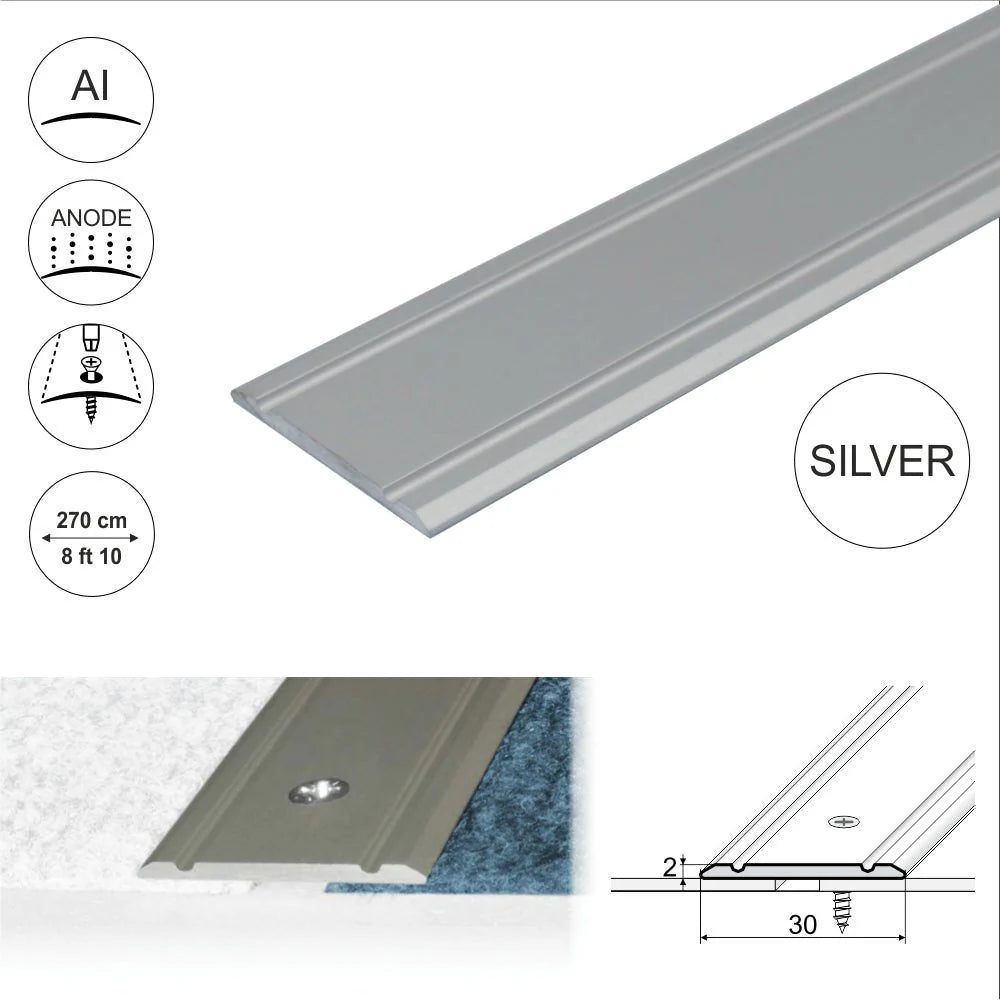 A02 30mm Anodised Aluminium Flat Door Threshold Strip - Company