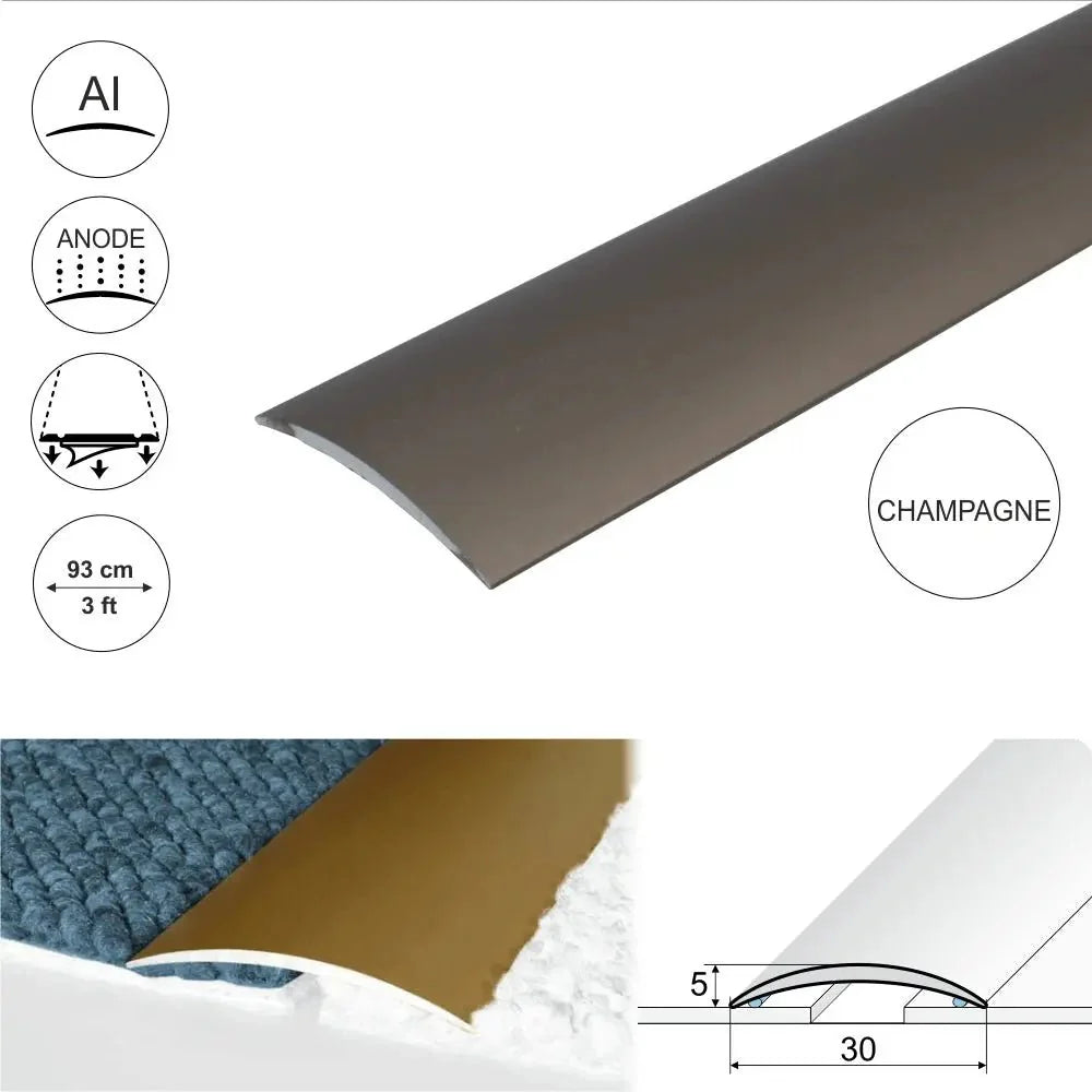 A03 30mm Anodised Aluminium Self Adhesive Door Threshold Strip - Company