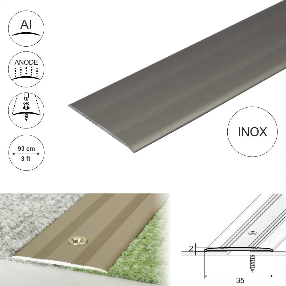 A08 35mm Anodised Aluminium Flat Door Threshold Profile - Company