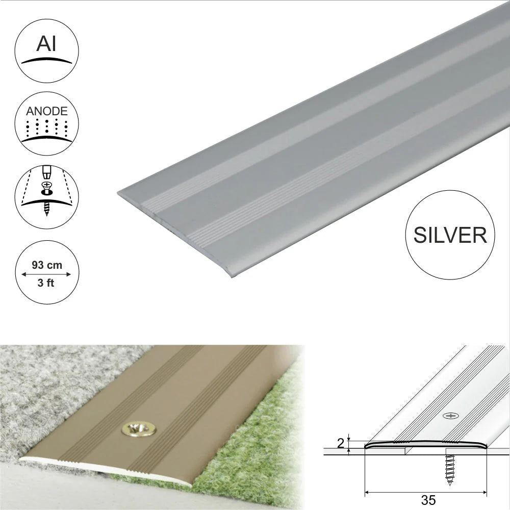 A08 35mm Anodised Aluminium Flat Door Threshold Profile - Company