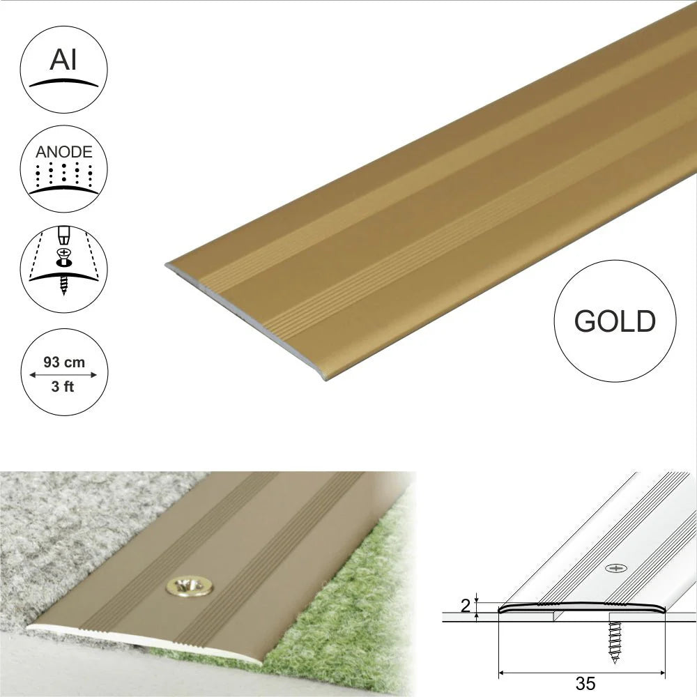 A08 35mm Anodised Aluminium Flat Door Threshold Profile - Company