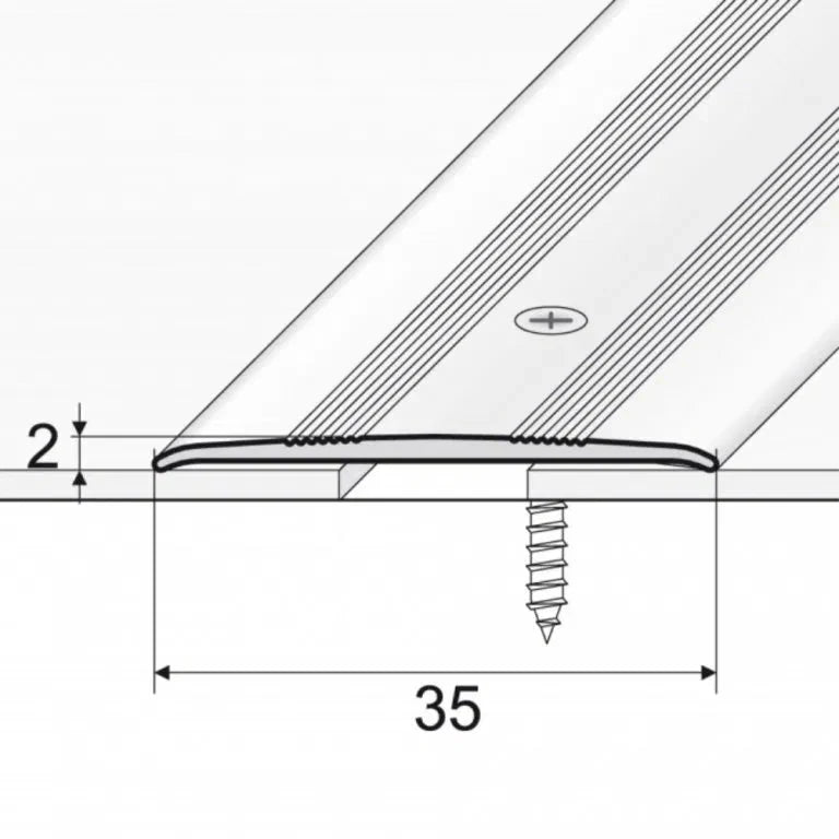 A08 35mm Anodised Aluminium Flat Door Threshold Profile - Company