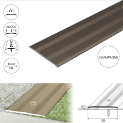 A08 35mm Anodised Aluminium Flat Door Threshold Profile