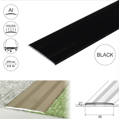 A08 35mm Anodised Aluminium Flat Self Adhesive Door Threshold Strip