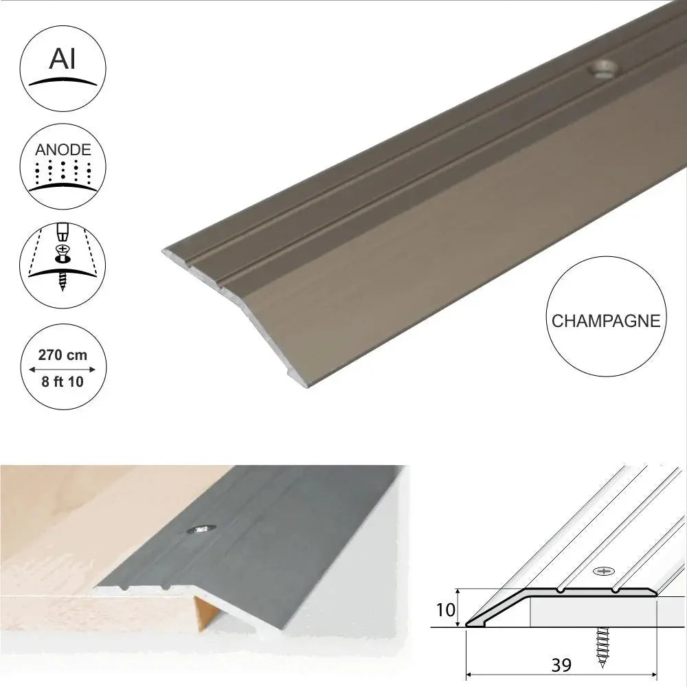 A11 40mm Anodised Aluminium Door Threshold Ramp Profile - Company