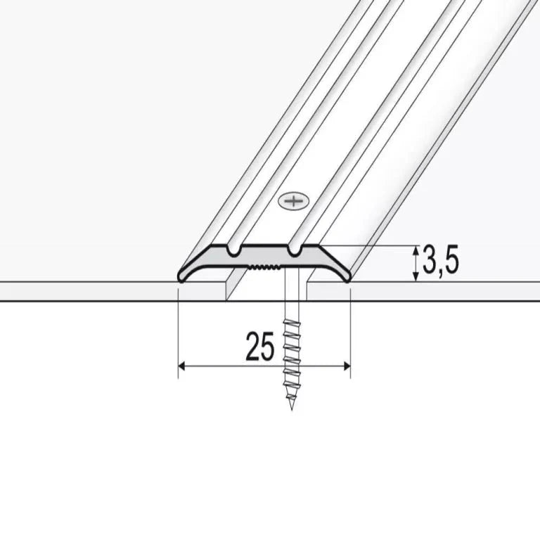 A12 25mm Anodised Aluminium Flat Door Threshold Strip - Company