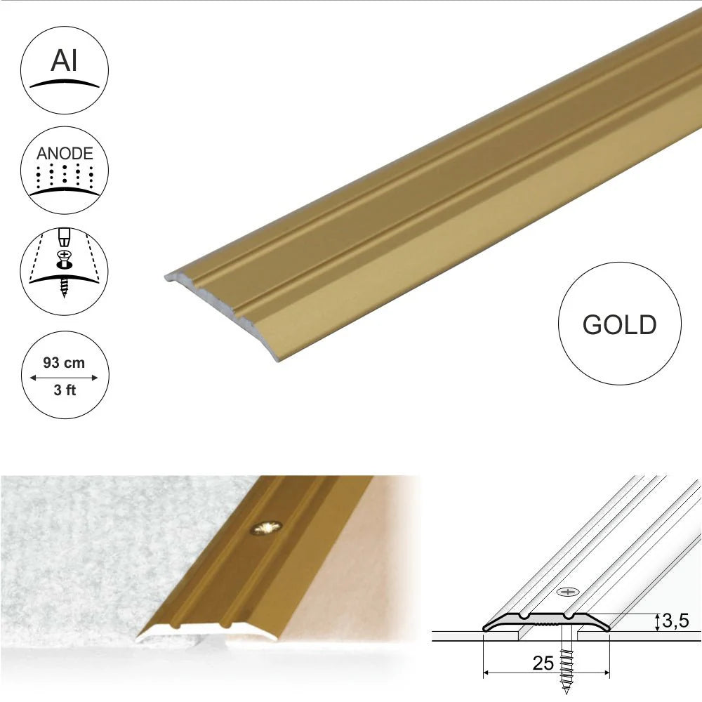 A12 25mm Anodised Aluminium Flat Door Threshold Strip - Company