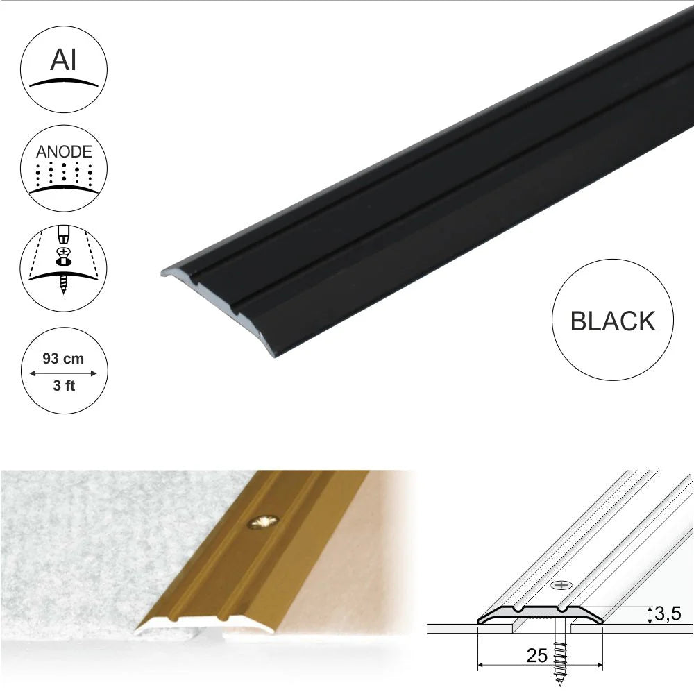 A12 25mm Anodised Aluminium Flat Door Threshold Strip - Company