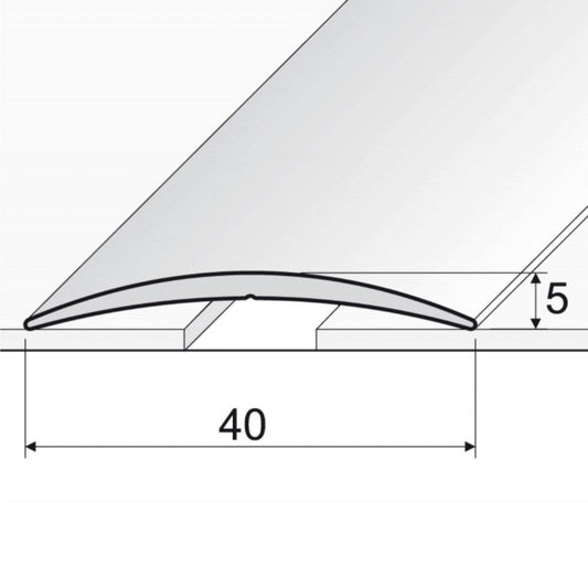 A13 40mm Anodised Aluminium Self Adhesive Door Threshold Strip - Company
