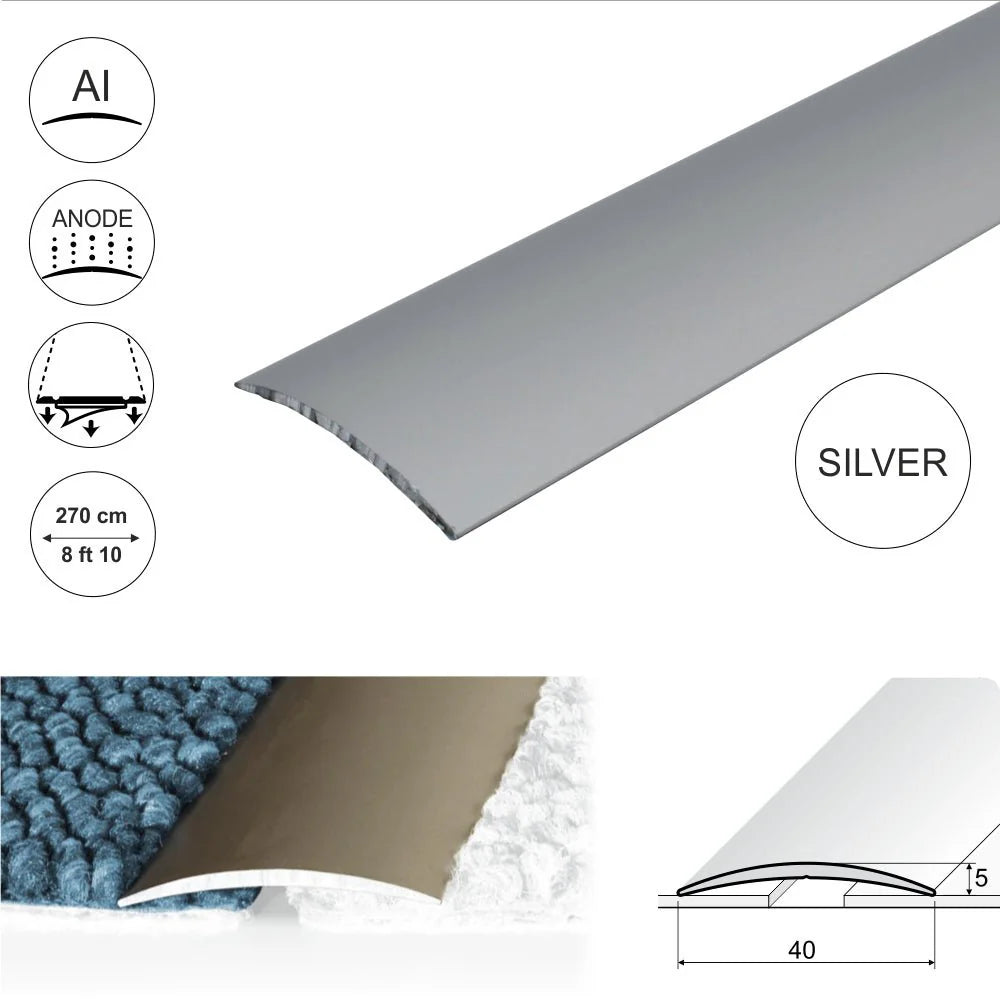 A13 40mm Anodised Aluminium Self Adhesive Door Threshold Strip - Company