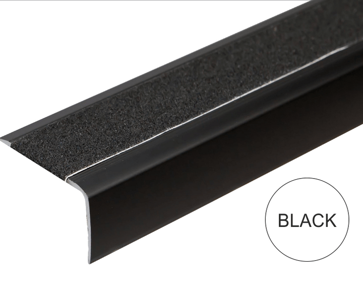A44 41 x 26.6mm Anodised Aluminium Non Slip Stair Nosing Edge Trim with Non Slip Tape