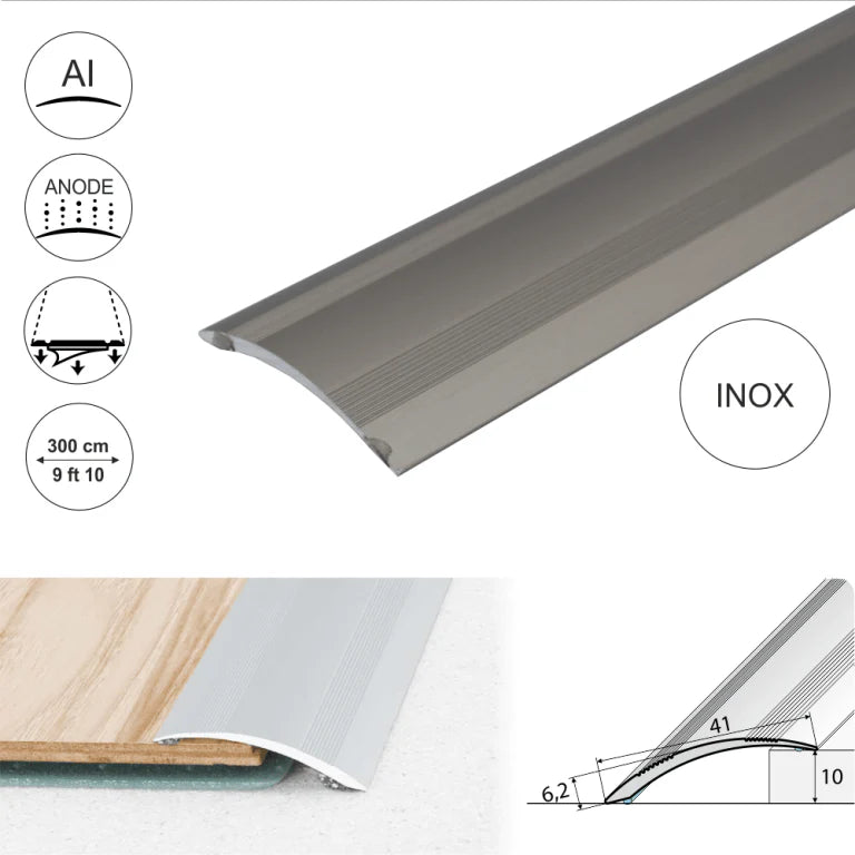 A48 41mm Anodised Aluminium Self Adhesive Door Threshold Ramp Profile Stair Nosing etc