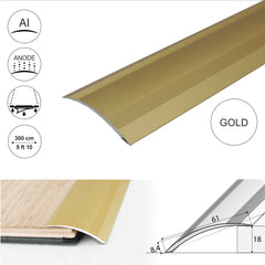 A49 61mm Anodised Aluminium Self Adhesive Door Threshold Ramp Profile Stair Nosing etc