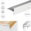 A60 15x22mm Push-In Anodised Aluminium Stair Nosing Edge Trim