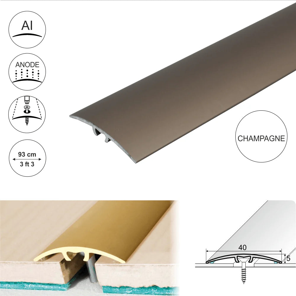 A66 32mm Anodised Aluminium Door Threshold Strip Stair Nosing etc