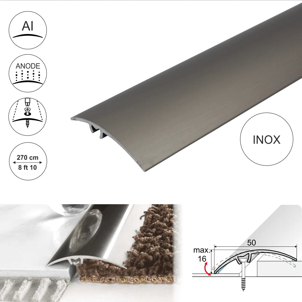 A65 50mm Anodised Aluminium Door Threshold Strip Stair Nosing etc