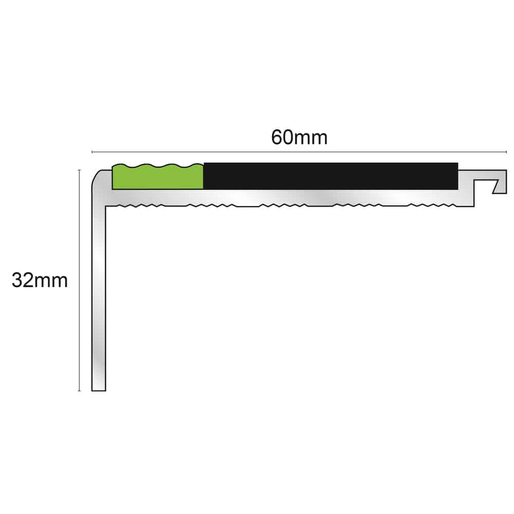 AHD05 60 x 32mm Non Slip Stair Nosing Stair Nosing etc