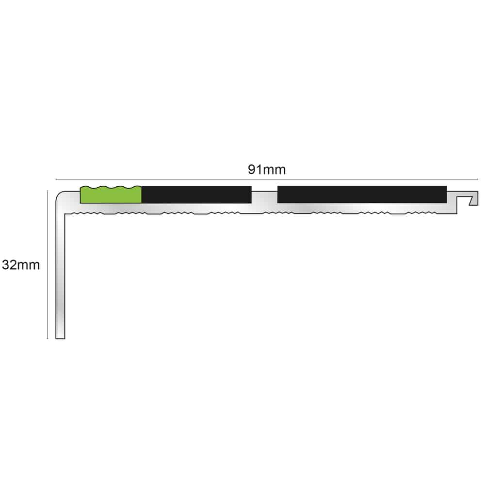 AHD11 91 x 32mm Non Slip Stair Nosing Stair Nosing etc