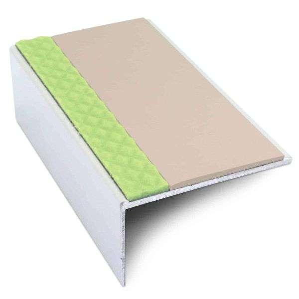 ASL01 56x32mm Aluminium Non Slip Stair Nosing Edge Trim With Pvc Insert Stair Nosing etc