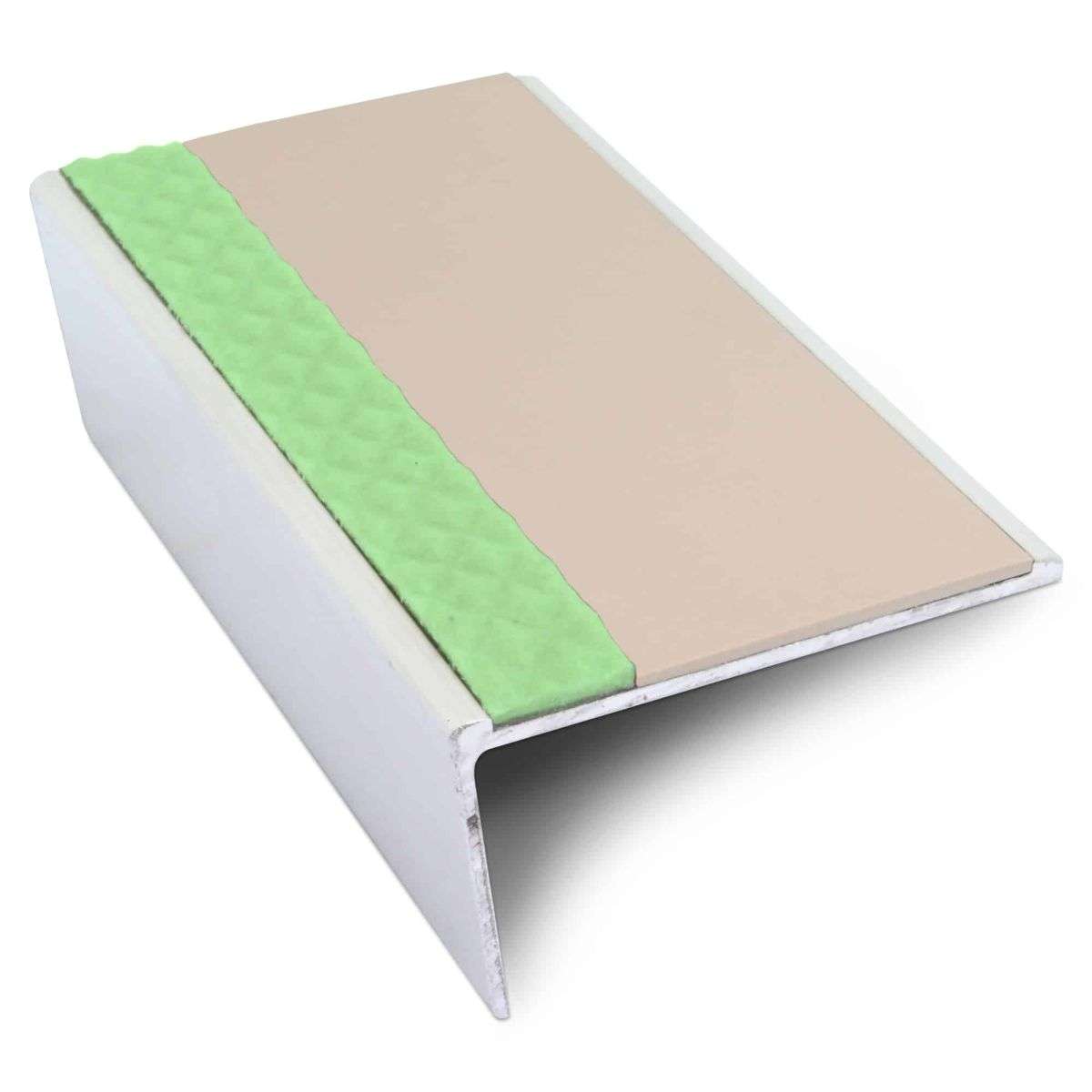 ASL02 57x32mm Aluminium Non Slip Stair Nosing Edge Trim With Pvc Insert Stair Nosing etc