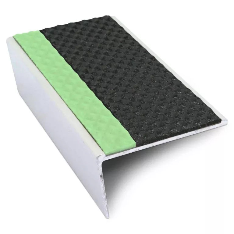 ASL02 Tredsafe 57x32mm Aluminium Non Slip Stair Nosing Edge Trim With Pvc Insert Stair Nosing etc