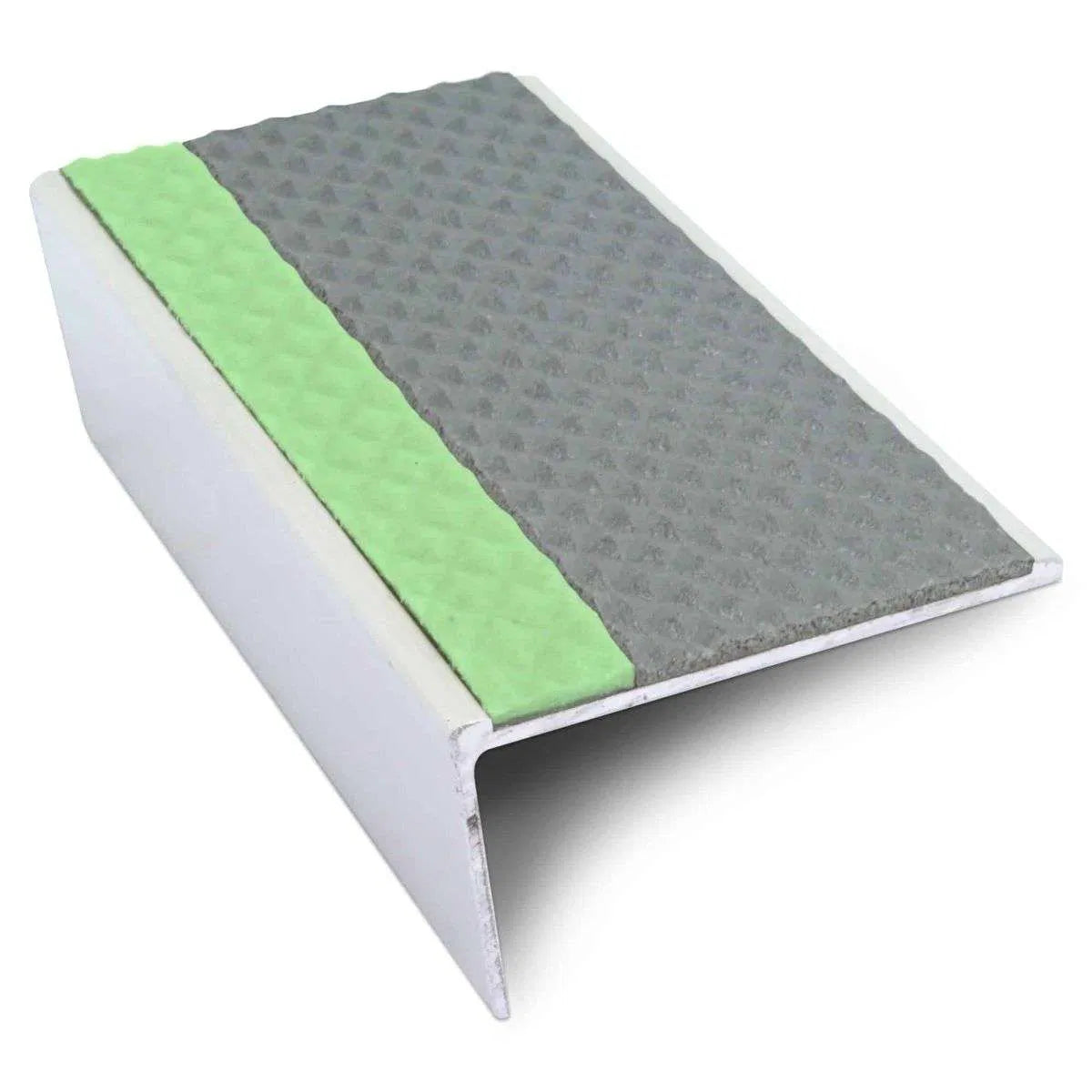 ASL02 Tredsafe 57x32mm Aluminium Non Slip Stair Nosing Edge Trim With Pvc Insert Stair Nosing etc