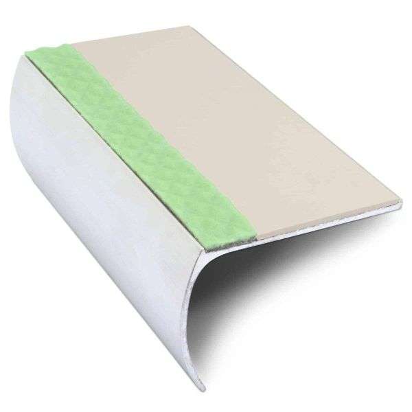 ASL03 57x40mm Aluminium Non Slip Stair Nosing Edge Trim With Pvc Insert Stair Nosing etc