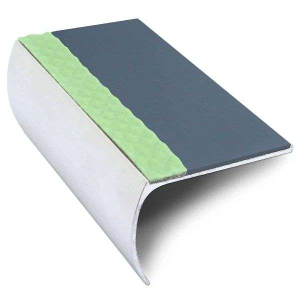 ASL03 57x40mm Aluminium Non Slip Stair Nosing Edge Trim With Pvc Insert Stair Nosing etc