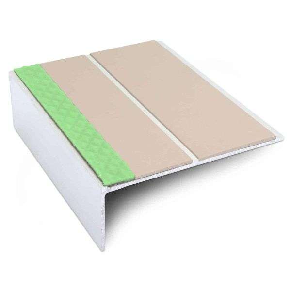 ASL09 85x30mm Aluminium Non Slip Stair Nosing Edge Trim With Pvc Insert Stair Nosing etc