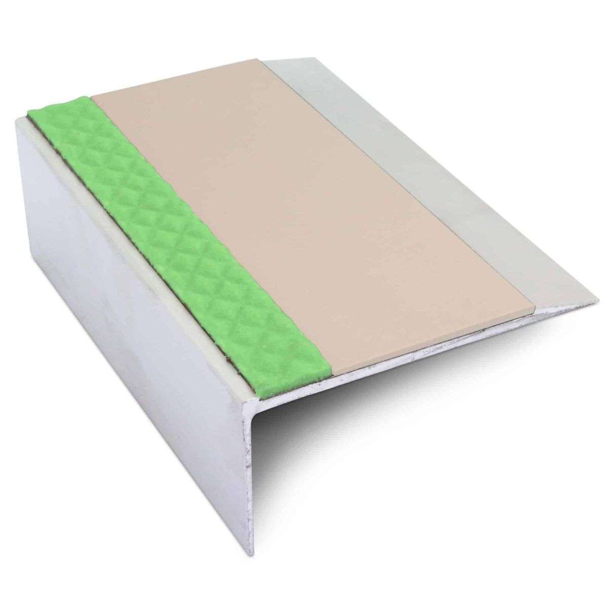 ASL15 66x32mm Aluminium Non Slip Stair Nosing Edge Trim With Pvc Insert Stair Nosing etc