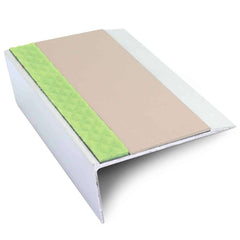 ASL16 66x32mm Aluminium Non Slip Stair Nosing Edge Trim With Pvc Insert Stair Nosing etc